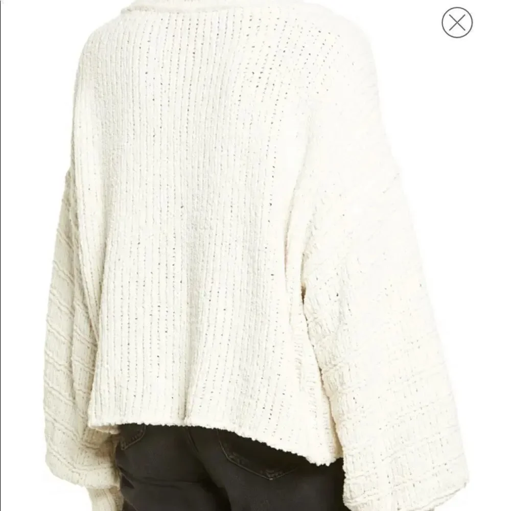 NEW Free People Be Yours Cowl Neck Sweater in Vanilla Bean XS
